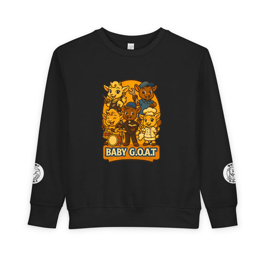 Baby G.O.A.T. Toddler Sweatshirt — Cute Cartoon Goats Kids Pullover