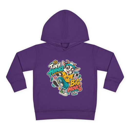 Toddler Hoodie — 'Tiny Hooves Big Moves' The Dancing G.O.A.T Kids Pullover