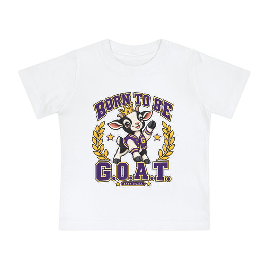 Baby T-Shirt — "Born to Be G.O.A.T." Graphic Tee (Greatness Starts Small)