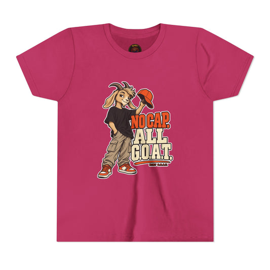 Youth T-Shirt — "No Cap All Goat" Youth Short Sleeve T-Shirt