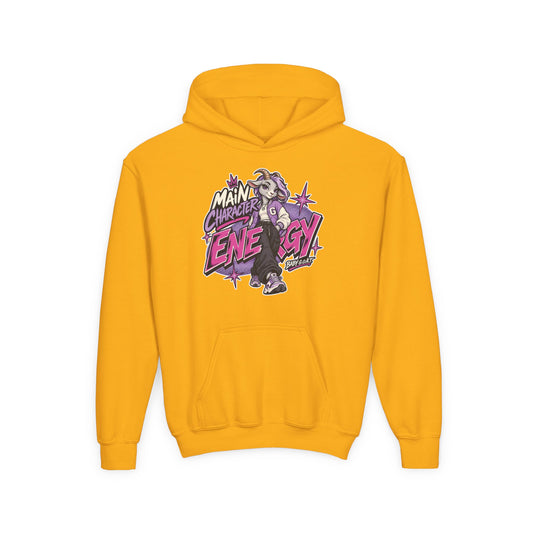 Youth Hoodie — "Main Character Energy" Youth Heavy Blend Hooded Sweatshirt