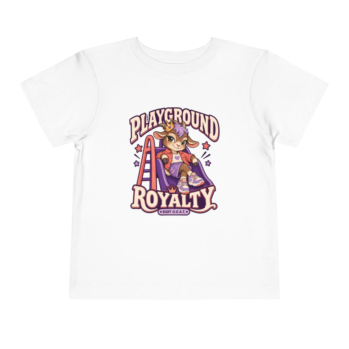 Playground Royalty Toddler Tee — "Crown On, Game On" Girls Graphic Shirt