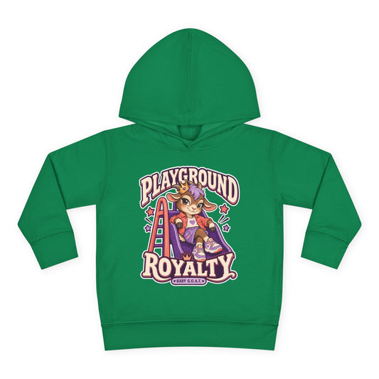 Toddler Hoodie — "Playground Royalty" Crown On, Game On Kids Pullover