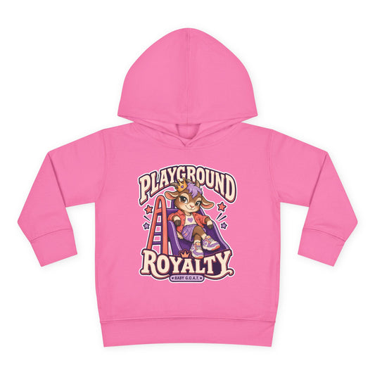 Toddler Hoodie — "Playground Royalty" Crown On, Game On Kids Pullover