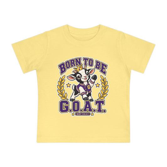 Baby T-Shirt — "Born to Be G.O.A.T." Graphic Tee (Greatness Starts Small)