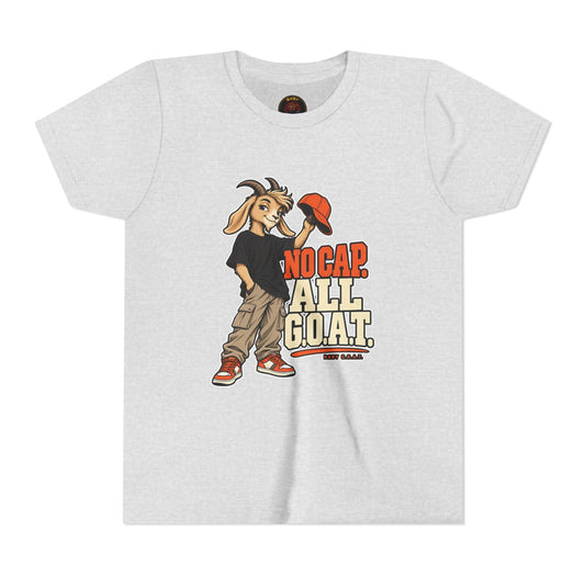Youth T-Shirt — "No Cap All Goat" Youth Short Sleeve T-Shirt