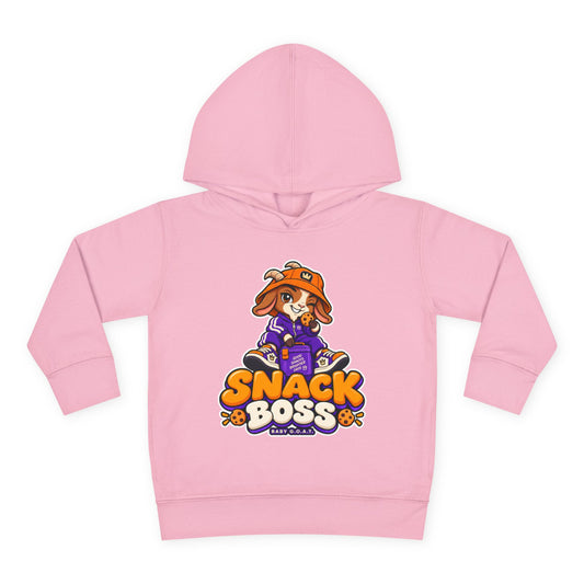 Toddler Hoodie — "Snack Boss" Cute Cartoon Pullover (Little Boss, Big Appetite)