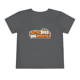 Toddler T-Shirt — "Snack Boss" Cute Character Shirt Toddler Short Sleeve Tee ("Little Boss, Big Appetite")