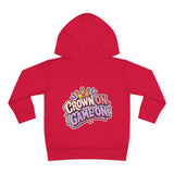 Toddler Hoodie — "Playground Royalty" Crown On, Game On Kids Pullover