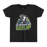 Youth "Locked In Level Up" Gaming T-Shirt — Stay G.O.A.T. Youth Short Sleeve Tee