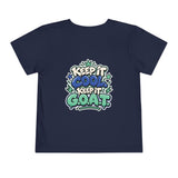 Toddler Tee — "Too Cool for Timeout" Goat Graphic Short Sleeve Shirt