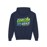 Youth Hoodie — "Locked In, Level Up" Gaming G.O.A.T Youth Heavy Blend Hooded Sweatshirt