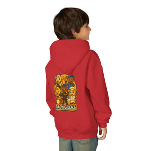 Baby G.O.A.T. Youth Hoodie — Cute Cartoon Goat Kids Sweatshirt