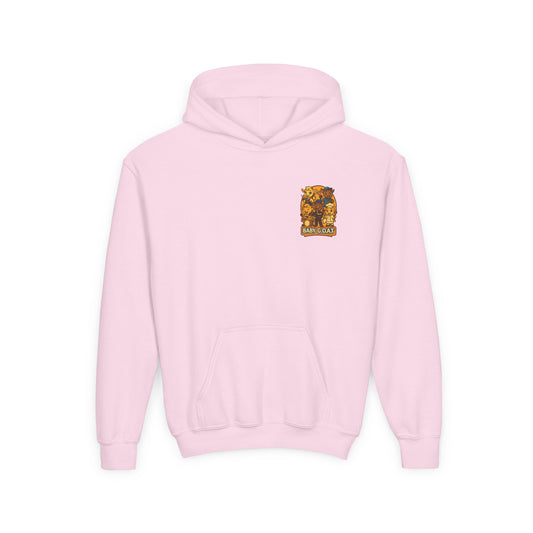 Baby G.O.A.T. Youth Hoodie — Cute Cartoon Goat Kids Sweatshirt