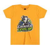 Youth "Locked In Level Up" Gaming T-Shirt — Stay G.O.A.T. Youth Short Sleeve Tee