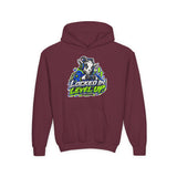 Youth Hoodie — "Locked In, Level Up" Gaming G.O.A.T Youth Heavy Blend Hooded Sweatshirt