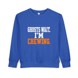 Toddler Sweatshirt - "Ghosts Wait. I'm Chewing." Halloween Funny Kids Pullover