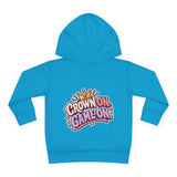 Toddler Hoodie — "Playground Royalty" Crown On, Game On Kids Pullover