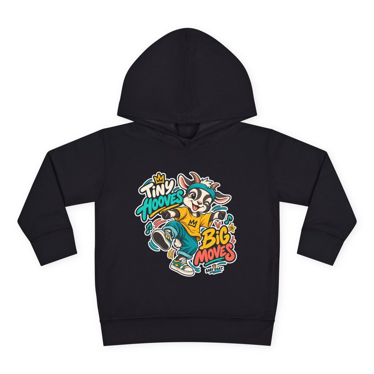 Toddler Hoodie — 'Tiny Hooves Big Moves' The Dancing G.O.A.T Kids Pullover