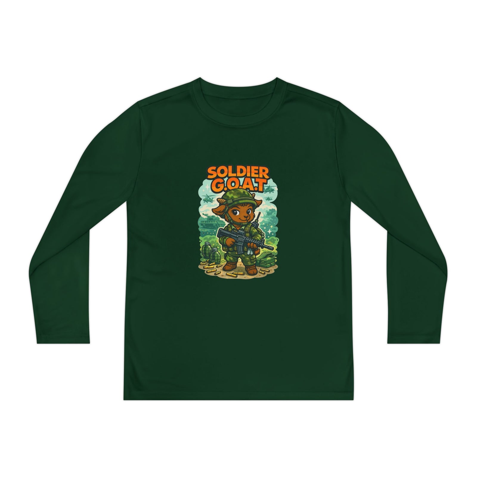 AJ The Soldier G.O.A.T - Youth Long Sleeve Competitor Tee