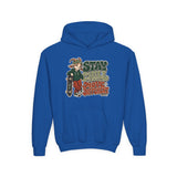 Youth Hoodie — "Stay Chill, Move Different" Skate G.O.A.T (Chill Mode G.O.A.T. Mindset) Youth Heavy Blend Hooded Sweatshirt