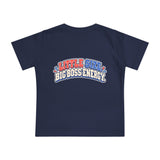 Baby T-Shirt — "Small But In Charge / Little Size Big Boss Energy" Cute Goat Graphic