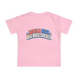 Baby T-Shirt — "Small But In Charge / Little Size Big Boss Energy" Cute Goat Graphic