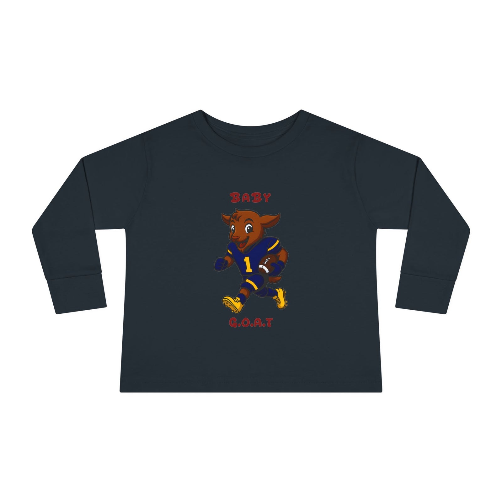 Devon The Touchdown Star In Action - Toddler Long Sleeve Tee