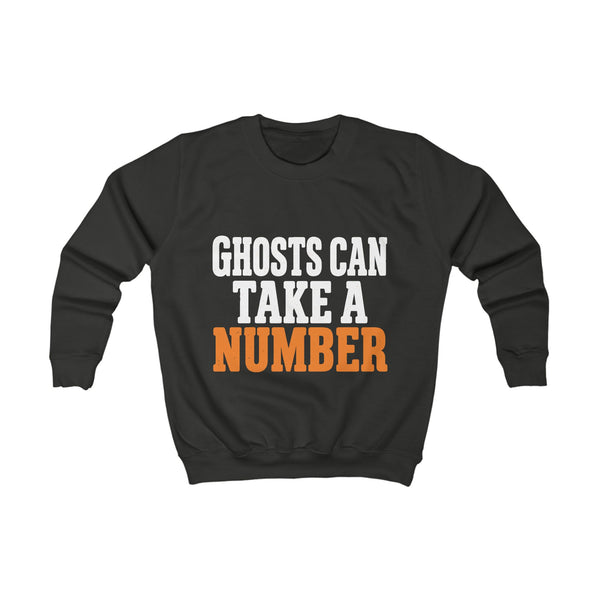 Kids Sweatshirt - "Ghosts Can Take a Number" Halloween Pullover