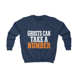 Kids Sweatshirt - "Ghosts Can Take a Number" Halloween Pullover
