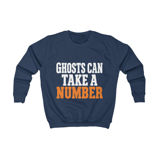 Kids Sweatshirt - "Ghosts Can Take a Number" Halloween Pullover