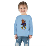 Devon The Touchdown Star In Action - Toddler Long Sleeve Tee
