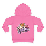 Toddler Hoodie — "Playground Royalty" Crown On, Game On Kids Pullover