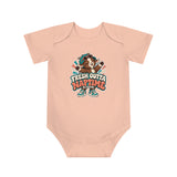Baby Bodysuit – "Fresh Outta Naptime" Cute Goat Design (Rested Up, Ready to Goat)