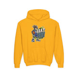 Youth Basketball Hoodie — "Full Court, Full G.O.A.T." Youth Heavy Blend Hooded Sweatshirt