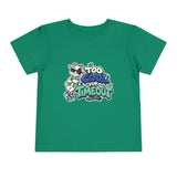 Toddler Tee — "Too Cool for Timeout" Goat Graphic Short Sleeve Shirt