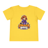 Toddler T-Shirt — "Snack Boss" Cute Character Shirt Toddler Short Sleeve Tee ("Little Boss, Big Appetite")