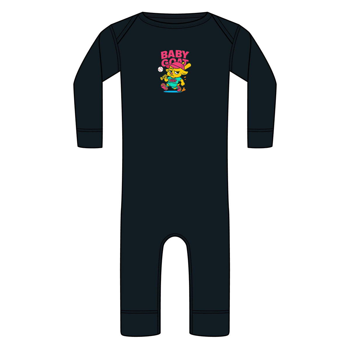 Erin The Slugger - Infant Long Legged Baby Rib Bodysuit