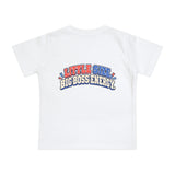 Baby T-Shirt — "Small But In Charge / Little Size Big Boss Energy" Cute Goat Graphic