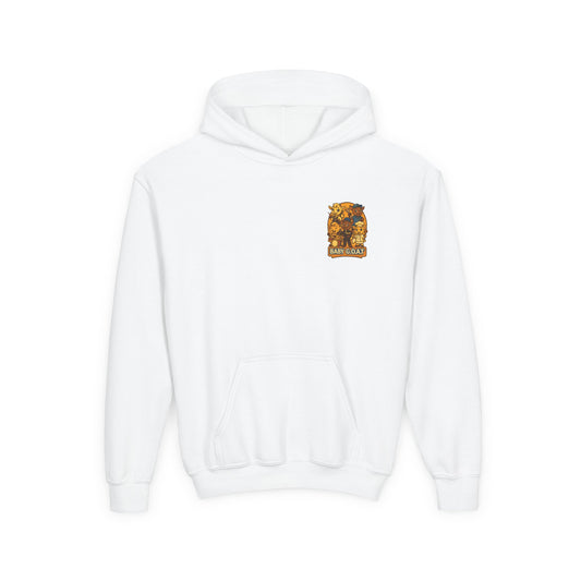 Baby G.O.A.T. Youth Hoodie — Cute Cartoon Goat Kids Sweatshirt