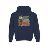 Youth Hoodie — "Stay Chill, Move Different" Skate G.O.A.T (Chill Mode G.O.A.T. Mindset) Youth Heavy Blend Hooded Sweatshirt