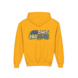 Youth Basketball Hoodie — "Full Court, Full G.O.A.T." Youth Heavy Blend Hooded Sweatshirt