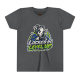 Youth "Locked In Level Up" Gaming T-Shirt — Stay G.O.A.T. Youth Short Sleeve Tee