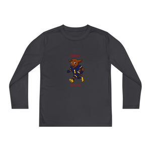 Devon The Touchdown Star In Action - Youth Long Sleeve Competitor Tee