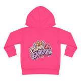 Toddler Hoodie — "Playground Royalty" Crown On, Game On Kids Pullover