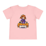 Toddler T-Shirt — "Snack Boss" Cute Character Shirt Toddler Short Sleeve Tee ("Little Boss, Big Appetite")