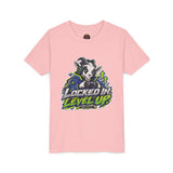 Youth "Locked In Level Up" Gaming T-Shirt — Stay G.O.A.T. Youth Short Sleeve Tee