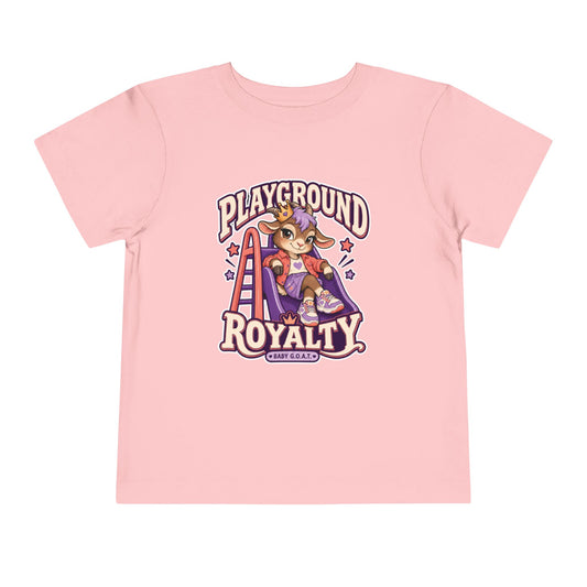Playground Royalty Toddler Tee — "Crown On, Game On" Girls Graphic Shirt