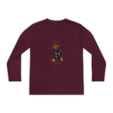 Devon The Touchdown Star In Action - Youth Long Sleeve Competitor Tee