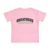 Baby T-Shirt — "Born to Be G.O.A.T." Graphic Tee (Greatness Starts Small)